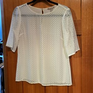 Banana Republic perforated blouse